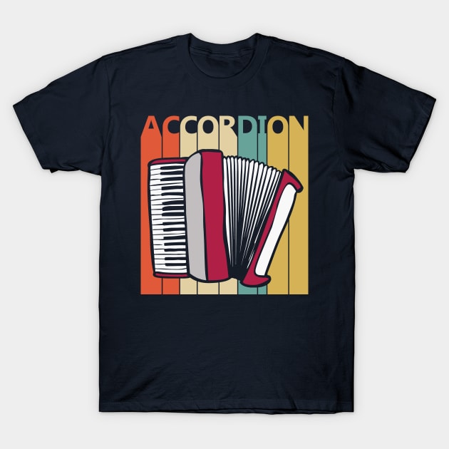 Vintage Accordion Player Gift T-Shirt by GWENT